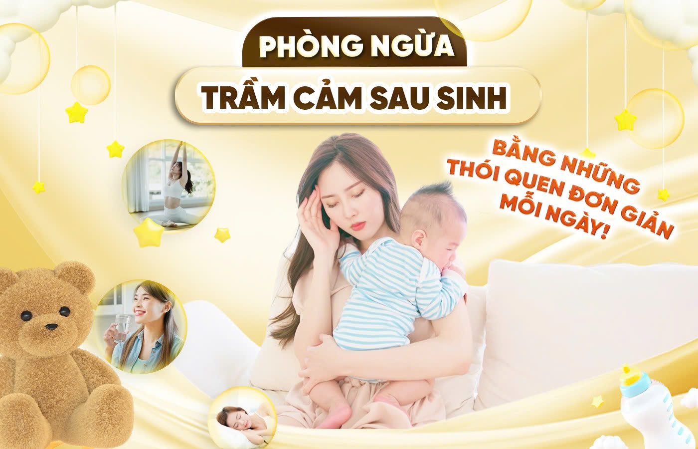 Phòng ngừa trầm cảm sau sinh bằng những thói quen đơn giản mỗi ngày